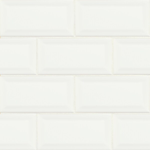 Msi White Glossy Beveled SAMPLE Glazed Ceramic Wall Tile ZOR-PT-0500-SAM - main